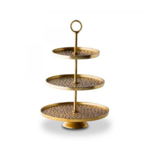 Serveerimisalus (kolmekordne vaagen - kuldne)